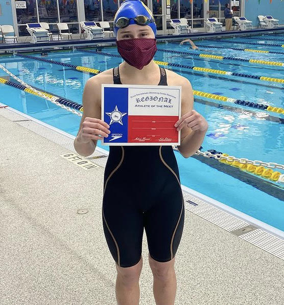 Lila Foote 2021 UIL Regional Swimmer of the Meet