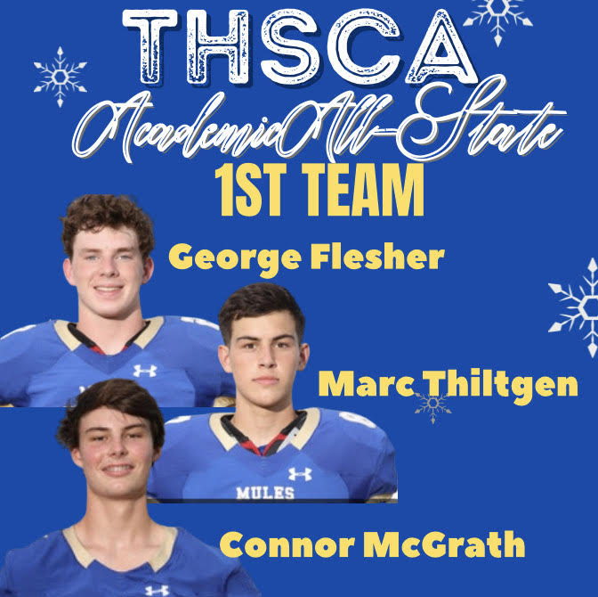 THSCA Academic All-State 1st Team