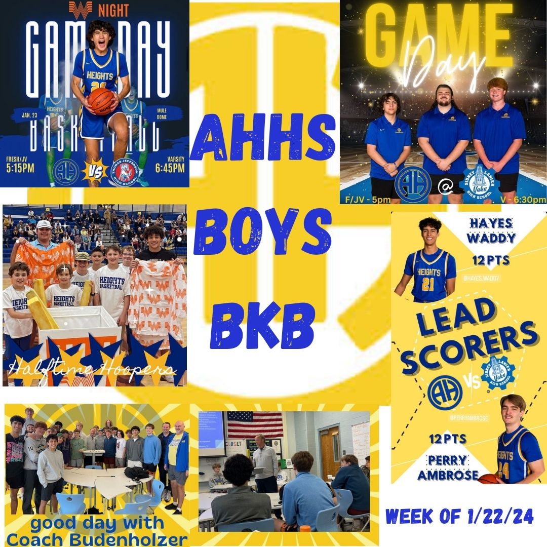 AHHS Boys Basketball Week of 1/22/24