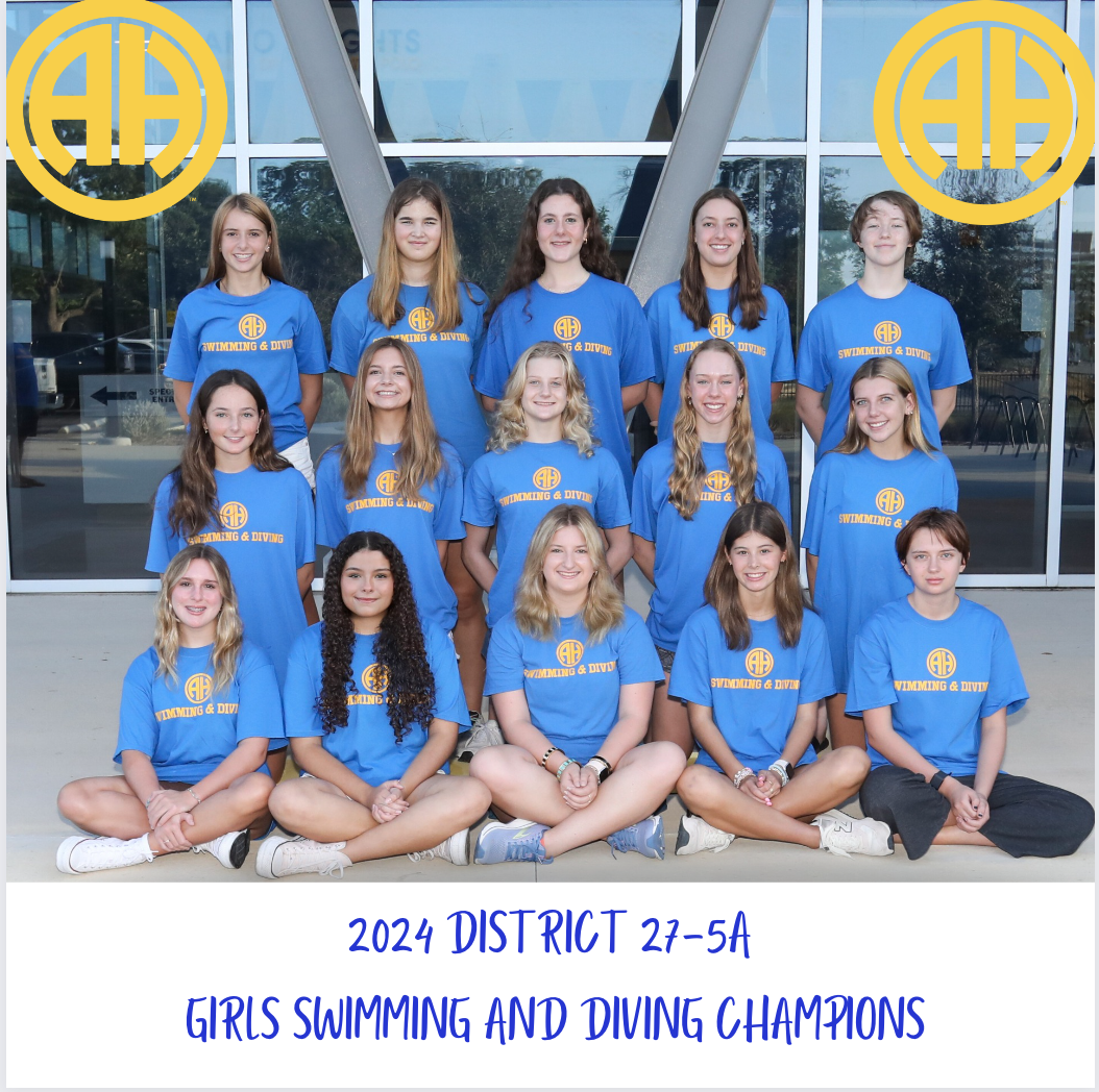 2024 AHHS Girls Swimming and Diving District Champions