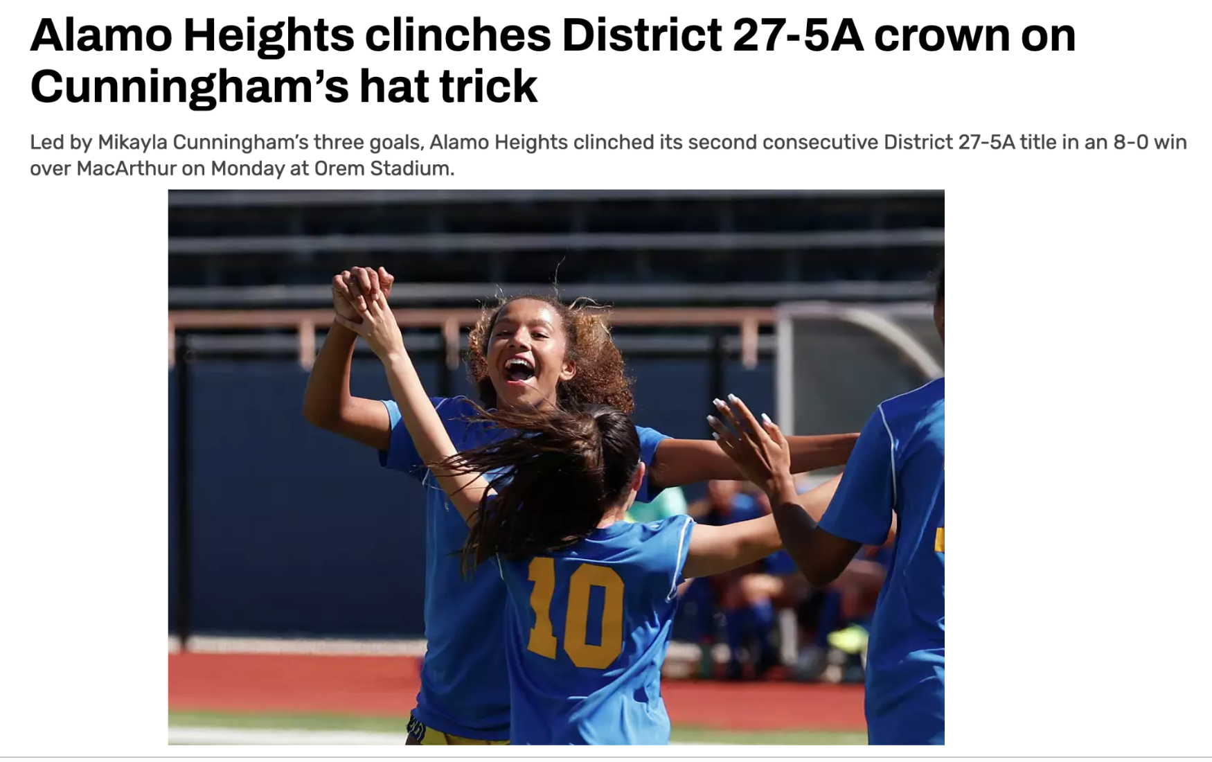2023-2024 District 27-5A Champions