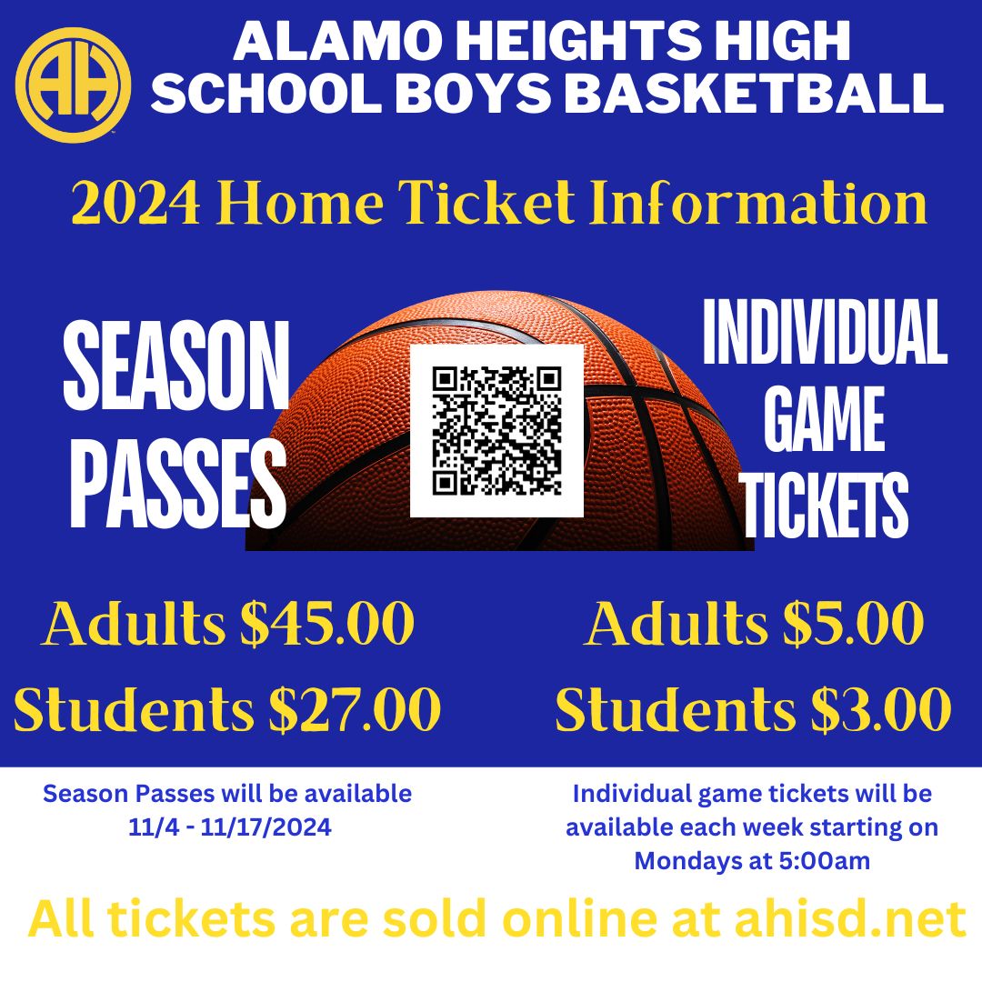 2024-2025 AHHS B BKB Ticket Information