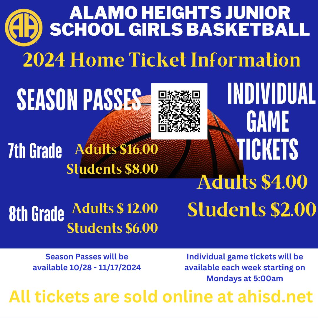 2024-2025 AHJS G BKB Ticket Information