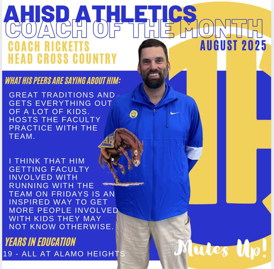August 2025 AHISD Athletics Coach of the Month