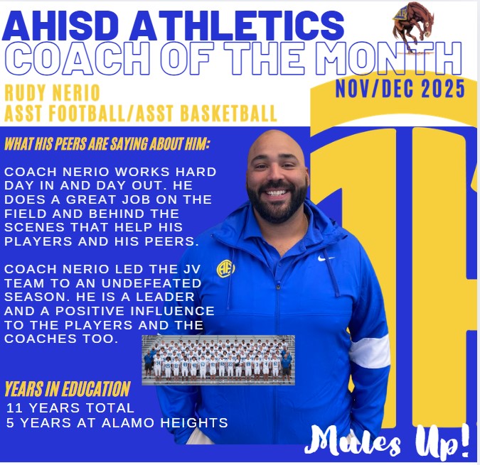 AHISD Athletics Coach of the Month - November/December 2025