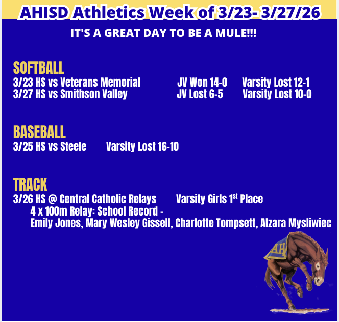 Scores week of 3/23/26
