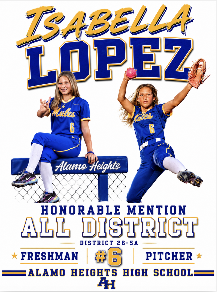 2026 Honorable Mention All District: Isabella Lopez, FR, Pitcher