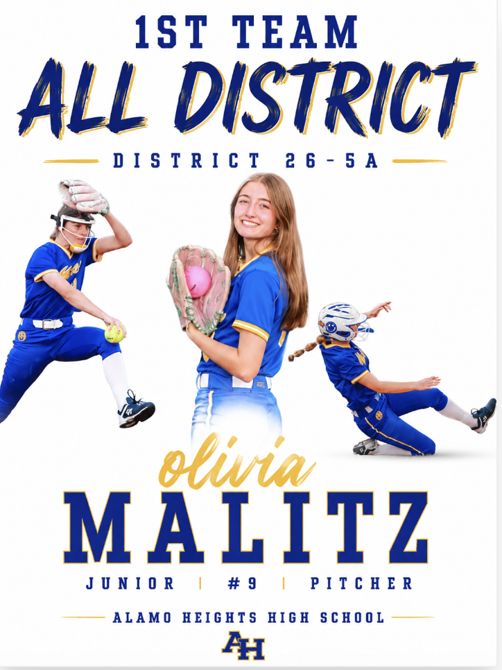 2026 1st Team All-District: Olivia Malitz, JR, Pitcher