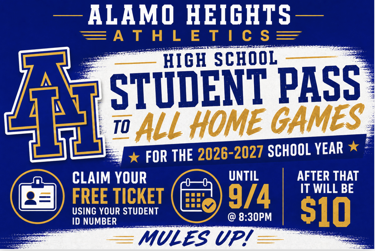 HS Student Pass 2026-2027